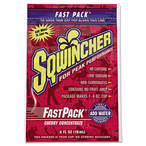 Sqwincher® Fast Pack Drink Package, Cherry, .6oz Packet, 200/Carton