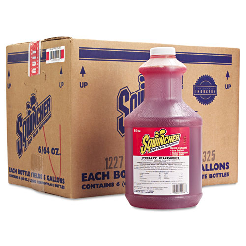 Image of Sqwincher® Liquid Concentrate Electrolyte Drink, Fruit Punch, 64Oz Bottles, 6/Carton