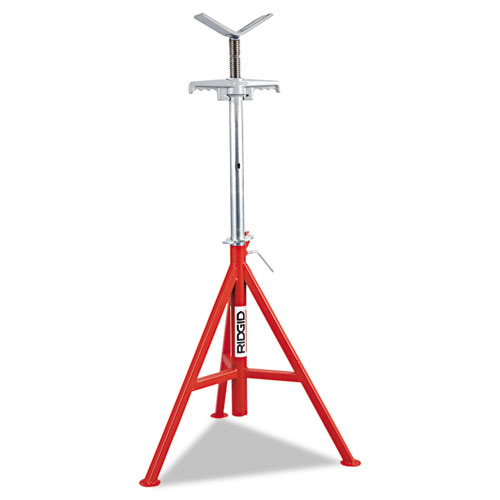 V Head Pipe Stand, Up To 12" Pipe Capacity, Red