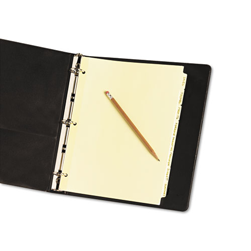 Write & Erase Plain-Tab Paper Dividers, 8-Tab, Letter, Buff, 24 Sets