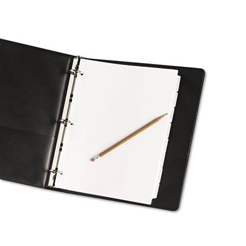 Write & Erase Plain-Tab Paper Dividers, 8-Tab, Letter, White, 24 Sets