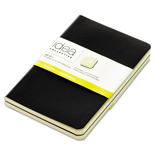 IDEA COLLECTIVE JOURNAL, WIDE/LEGAL RULE, BLACK COVER, 5.5 X 3.5, 40 SHEETS, 2/PACK