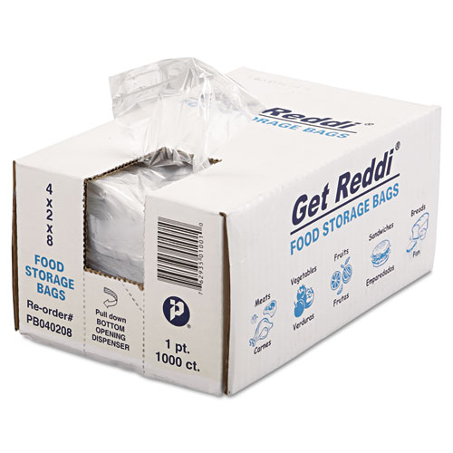 Image of Inteplast Group Food Bags, 16 Oz, 0.68 Mil, 4" X 8", Clear, 1,000/Carton