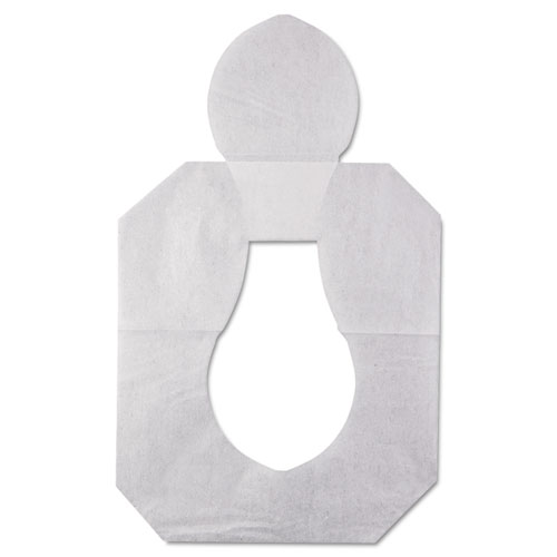Image of Health Gards Toilet Seat Covers, Half-Fold, 14.25 x 16.5, White, 250/Pack, 10 Boxes/Carton