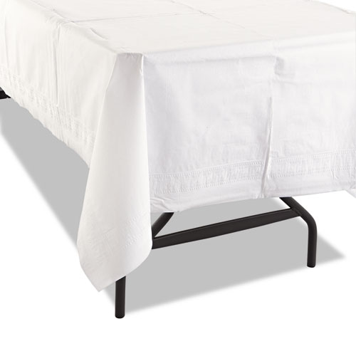 Hoffmaster® Cellutex Table Covers, Tissue/Polylined, 54" x 108", White, 25/Carton