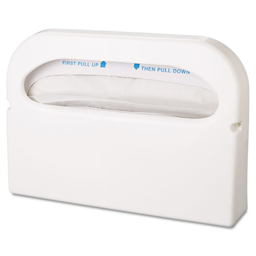 Image of Hospeco® Health Gards Toilet Seat Cover Dispenser, Half-Fold, 16 X 3.25 X 11.5, White, 2/Box