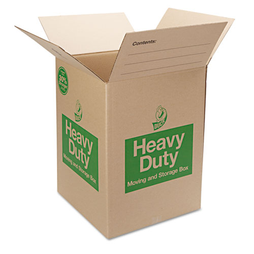 Duck 280727 HeavyDuty Moving/Storage Boxes, 18l x 18w x 24h, Brown, DUC280727 ZumaOffice