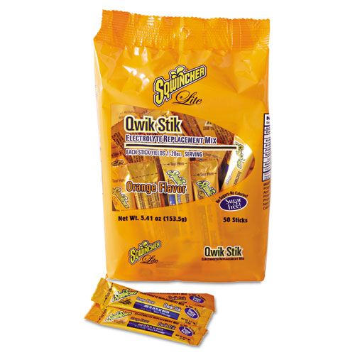Sugar-Free Qwik Stik Energy Drink Mix, Orange, 1.26oz Packet, 500/carton