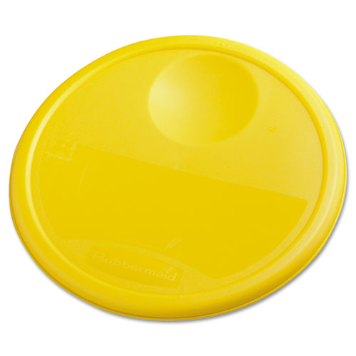 Image of Rubbermaid® Commercial Round Storage Container Lids, 13.5" Diameter, Yellow, Plastic