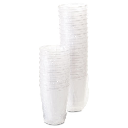 Image of Dart® Ultra Clear Pete Cold Cups, 10 Oz, Individually Wrapped, 25/Sleeve, 20 Sleeves/Carton