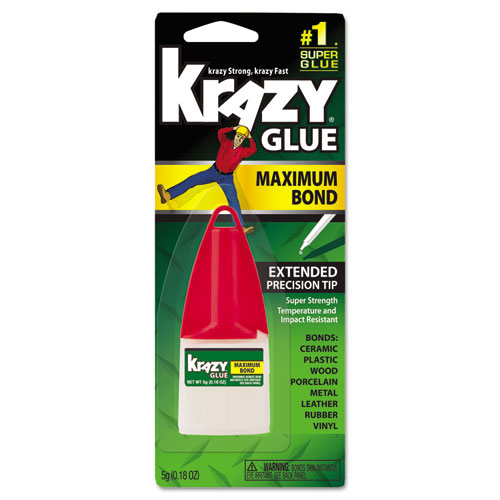 Image of Maximum Bond Krazy Glue, 0.18 oz, Dries Clear