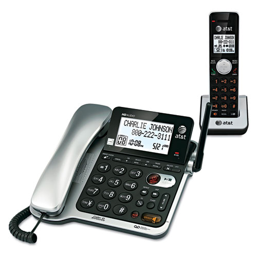 AT&T® CL84102 DECT 6.0 Corded/Cordless Telephone Answering System