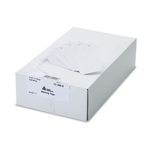 Medium-Weight White Marking Tags, 3 1/4 x 1 15/16, 1,000/Box