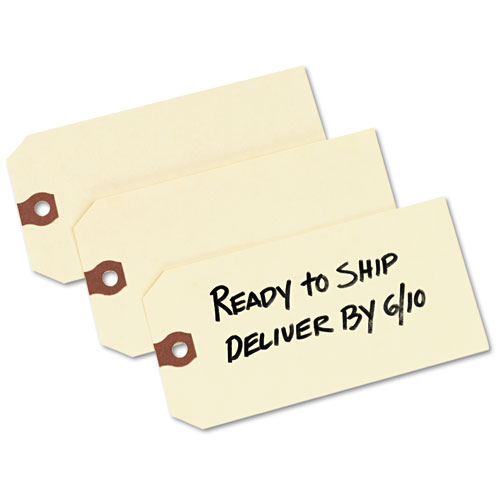 Image of Unstrung Shipping Tags, 11.5 pt. Stock, 5.25 x 2.63, Manila, 1,000/Box