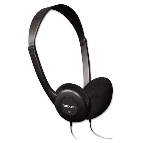 Maxell® Hp-100 Headphones, 4 Ft Cord, Black