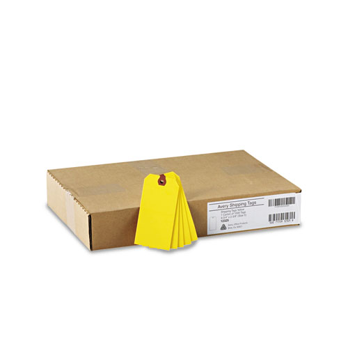 Image of Avery® Unstrung Shipping Tags, 11.5 Pt Stock, 4.75 X 2.38, Yellow, 1,000/Box
