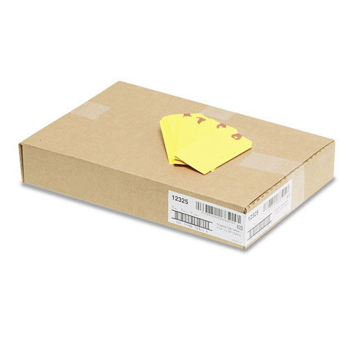 Image of Unstrung Shipping Tags, 11.5 pt Stock, 4.75 x 2.38, Yellow, 1,000/Box