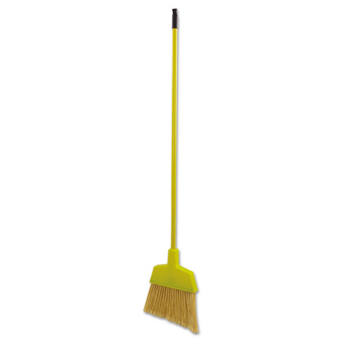 Image of Poly Bristle Angler Broom, 53" Handle, Yellow, 12/Carton