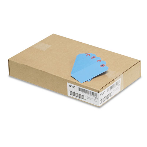 Image of Avery® Unstrung Shipping Tags, 11.5 Pt Stock, 4.75 X 2.38, Blue, 1,000/Box
