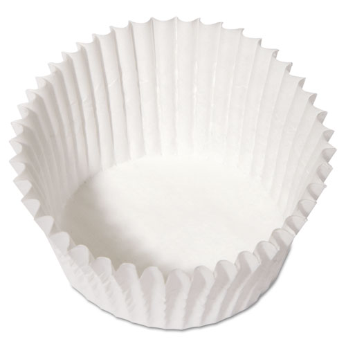 Fluted Bake Cups, 4.5 Diameter x 1.25 h, White, Paper, 500/Pack, 20 Packs/Carton