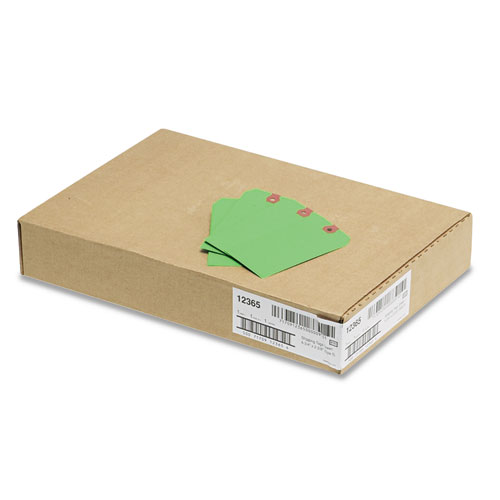 Image of Unstrung Shipping Tags, 11.5 pt Stock, 4.75 x 2.38, Green, 1,000/Box
