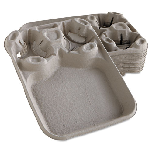 Image of Chinet® Strongholder Molded Fiber Cup/Food Trays, 8 Oz To 44 Oz, 2 Cups, Beige, 100/Carton