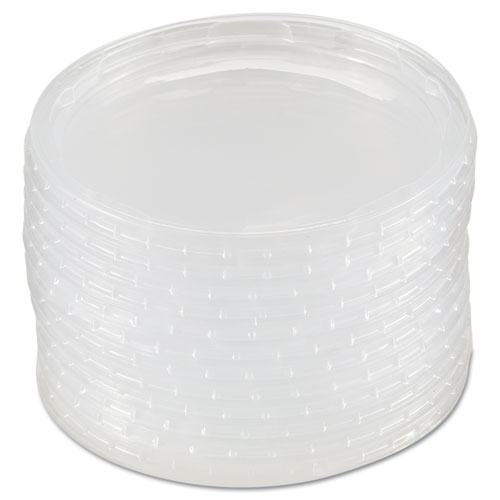 Image of Wna Deli Container Lids, Plug-Style, Clear, Plastic, 50/Pack, 10 Packs/Carton