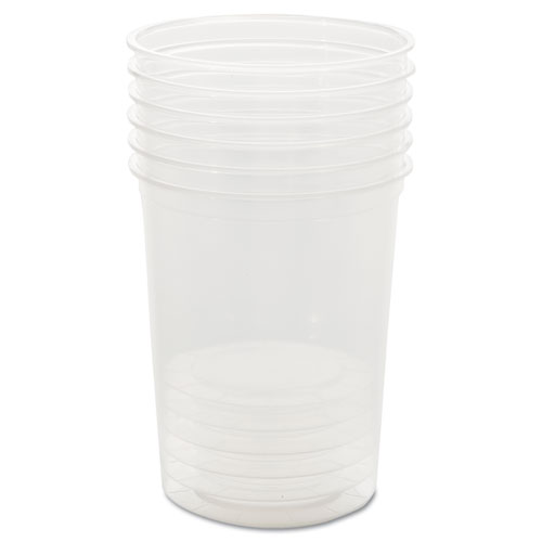 Deli Containers, 32 oz, Clear, Plastic, 50/Pack, 10 Packs/Carton