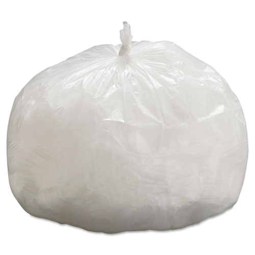 High-Density Can Liners, 33 gal, 9 mic, 33" x 39", Natural, 25 Bags/Roll, 20 Rolls/Carton