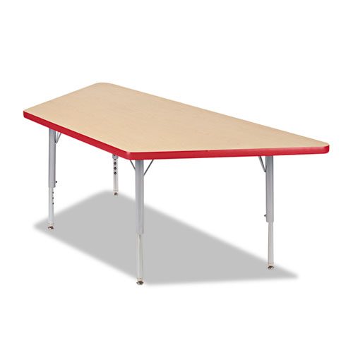 Virco® Primary Collection Trapezoid Activity Table, 30w x 60d x 25h, Fusion Maple