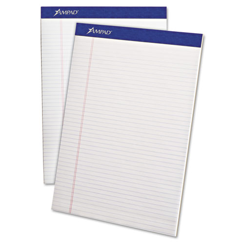 Image of Perforated Writing Pads, Narrow Rule, 50 White 8.5 x 11.75 Sheets, Dozen