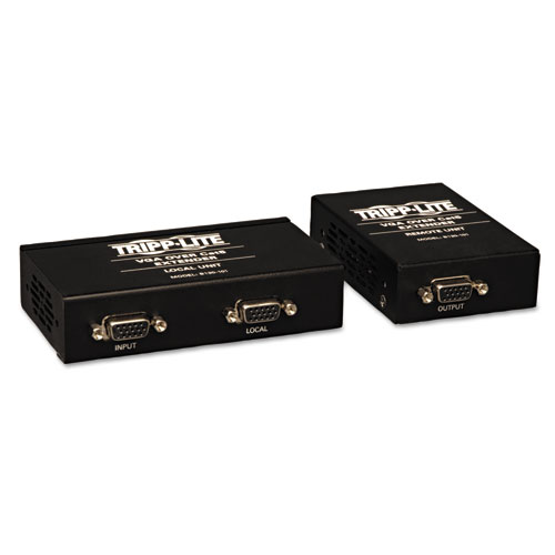 VGA OVER CAT5/CAT6 EXTENDER KIT, BOX-STYLE TRANSMITTER/RECEIVER, UP TO 1000 FT.