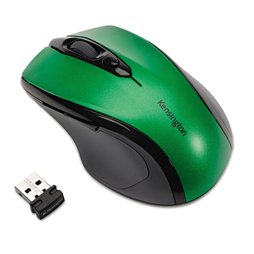 Image of Pro Fit Mid-Size Wireless Mouse, 2.4 GHz Frequency/30 ft Wireless Range, Right Hand Use, Emerald Green