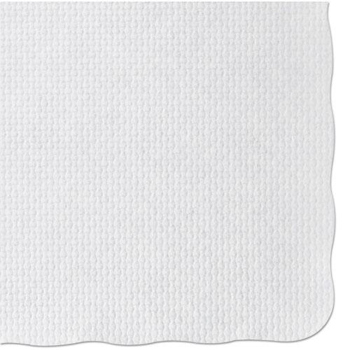 Image of Hoffmaster® Knurl Embossed Scalloped Edge Placemats, 9.5 X 13.5, White, 1,000/Carton