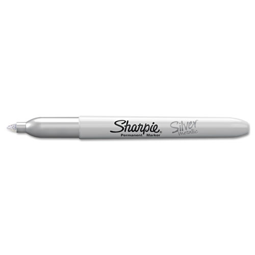 Sharpie® Metallic Permanent Marker, Metallic Silver, 4/Pack