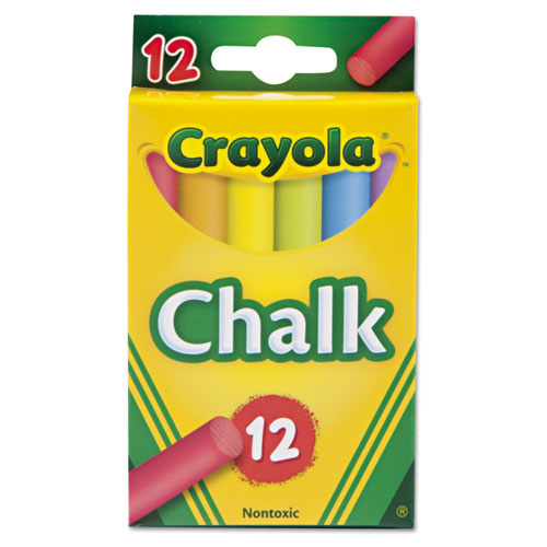 Chalk, 6 Assorted Colors, 12 Sticks/Box | by Plexsupply