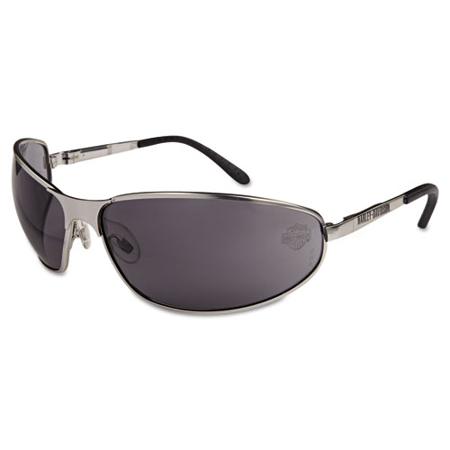 Hd 500 Series Safety Glasses, Matte Silver Frame, Gray Hard Coat Lens