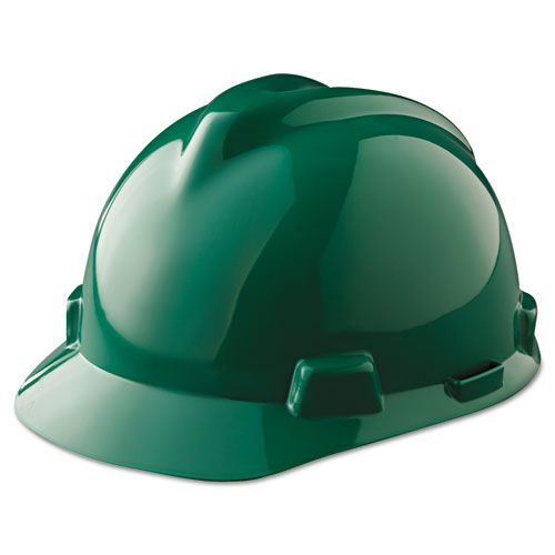 V-Gard Hard Hats, Ratchet Suspension, Size 6 1/2 - 8, Green