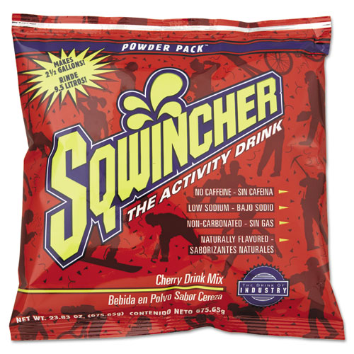 Sqwincher® Powder Pack Concentrated Activity Drink, Cherry, 23.83 oz Packet, 32/Carton