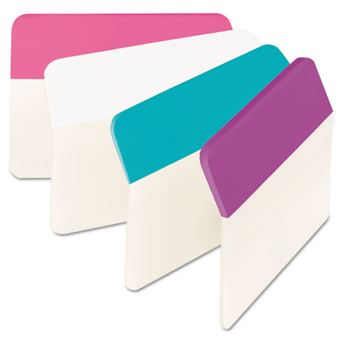 2" ANGLED TABS, 1/5-CUT TABS, ASSORTED PASTELS, 2" WIDE, 24/PACK