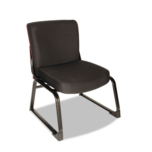 Alera Plus™ XL Series Big & Tall Mid-Back Guest Chair, Black