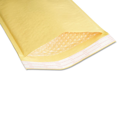 8105001179866 Sealed Air Jiffylite Cushioned Mailer, 1, Bubble Lining, Self-Adhesive, 7.25 x 12, Golden Kraft, 100/Box