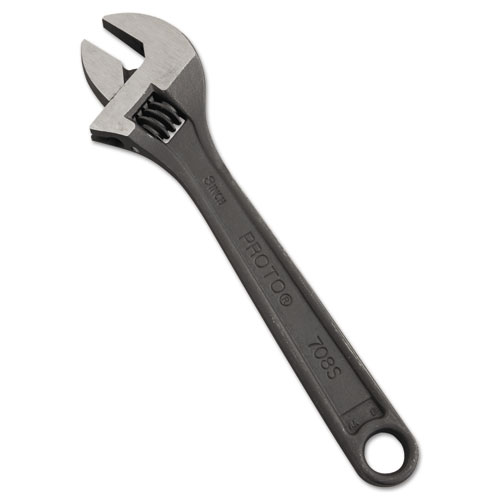 Proto Protoblack Adjustable Wrench, 8" Long, 1 1/8" Capacity