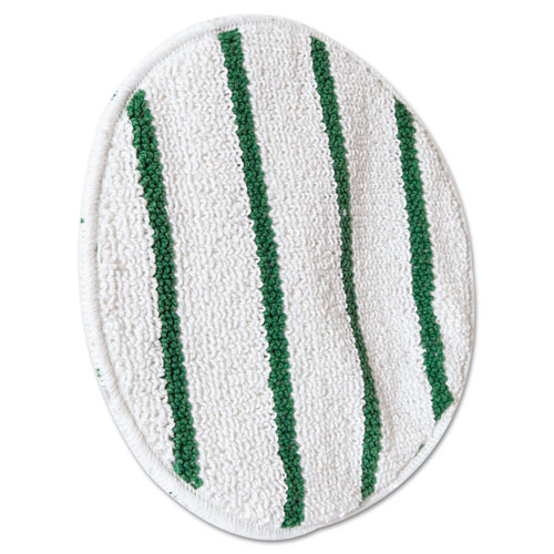 Low Profile Scrub Strip Carpet Bonnet 17 Diameter White Green