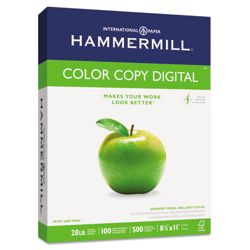 Hammermill® Copy Paper, 100 Brightness, 28lb, 8 1/2 x 11, Photo White, 500/Ream