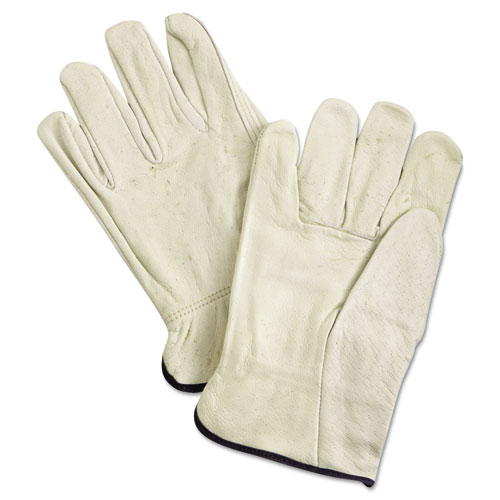 Unlined Pigskin Driver Gloves, Cream, X-Large, 12 Pair