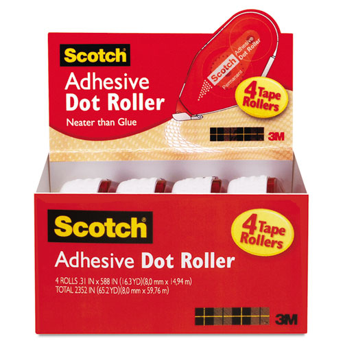 Scotch® Adhesive Dot Roller & Refill, .3 in x 49ft