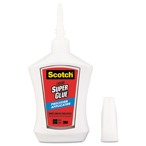 Scotch® Super Glue with Precision Applicator, 0.14 oz, Dries Clear