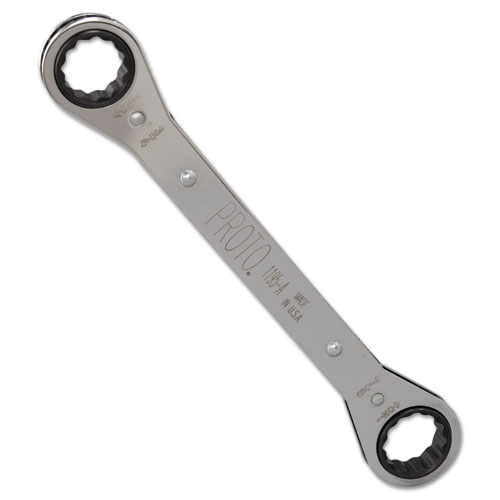 Ratcheting-Box Wrench, Sae, 3/4" - 7/8", 12-Point Box