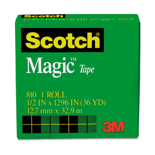 Scotch® Magic Tape Refill, 1/2" x 1296", 1" Core, Clear